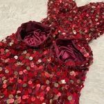 Ashley Lauren NEW  Sequin HoCo Mini Dress 4248 in Red Gold Size 4 Photo 5