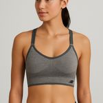 New Balance Seamless Gray Racerback Sports Bra Photo 0