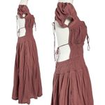 Free People  Dainty Romantic Ethereal Feeling Bonita Midi Maxi Dress Rose Large Photo 8