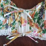 For Love & Lemons  Floral Pleated Chic Feminine Fairy Cottagecore Crop Top Size M Photo 1