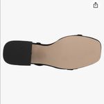 NWOB Women Low Block Heels Mules Open Toe Ankle Strap Sandals Square Toe Pumps Black Size 7 Photo 4