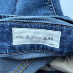 Rag and Bone  Denim Raw-Hem Cropped Kick Flare Overalls Photo 8