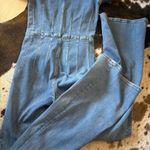 Free People  We The Free Jayde Flare Denim Jumpsuit Light Blue Wash Size XS Photo 12