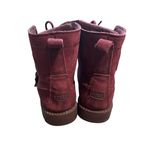 Ralph Lauren Polo  Burgundy Ranger Boots Kids 5 Women’s 7 Leather Lace & Buckle Photo 3