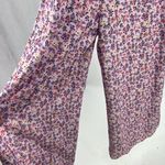 Fantastic Fawn  wide leg floral smocked jumpsuit lavender large tie straps spring Photo 2