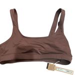 SKIMS Signature Swim Tank Bikini Top in Cocoa size large NWT Photo 2