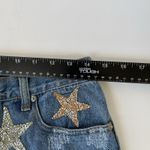 Patriotic Moon & Star Shorts Women's M 14" Cut Off Distressed Rhinestone Sequin Blue Size M Photo 6