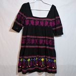 MODA International Victoria's Secret Black Heavily Embroidered Floral Dress 8 Photo 7