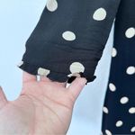 Kate Spade Black and Cream Polka Dot 3/4 Sleeve Mini Dress Ruffle Collar Size 4 Photo 1