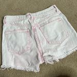PacSun Pink Bleach Dye Denim Mom Shorts Photo 1