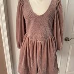 Free People NWOT Farrier Velvet Mini Dress Winter Bloom Mauve. Sz XS. MSRP $128 Photo 3