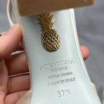 Aquazzura Nina 85 Silk Satin Knot Ankle Strap Block Heel Sandals Bridal White Size 6.5 Photo 10