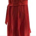 New Direction Dress Linen Blend Pleated Pintuck Tie Waist Dress Size 10 Photo 11