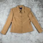 Charter Club  Silk Pant Suit Set Career Business Interview Tan‎ Size 12 Photo 1