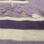 Women's Sara Morgan For Haband Size L‎ Short Sleeve Purple Embroidered Sweater Size L Photo 2