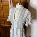 Gianni Bini In Bloom Embroidered Gray Midi Dress Photo 1