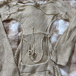 SheIn Swim Backless Drawstring Cover Up With Side Tie,Summer Beach. Photo 6