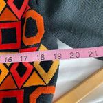 Vintage 80's Cropped Long Sleeve Dimond/Circle Square Leather Print Open Sweater Size M Photo 63