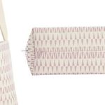 Dance Happy NWT Large Geometric Pattern Cotton Canvas Flat Base Open Tote Bag Photo 2