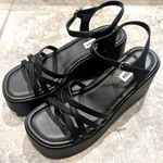 Steve Madden Black Platform Sandals, Size 11M New w/o Box Photo 5