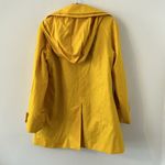 London Fog  Yellow Hooded Single Breasted A-Line Rain Jacket Size Small Photo 4