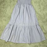 O.P.T Tuscany Tiered Smocked Midi Dress Flutter Sleeve Lavender Purple Cotton XS Photo 7