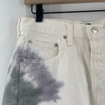 EDWIN Jean Shorts Size 26 Denim Tie Dye NWT Cai 7” Horizon White Gray Side Slit Photo 13
