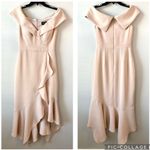 XScape  Off The Shoulder Ruffle Dress Beige Blossom 4 Photo 1