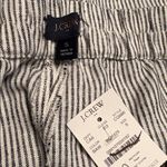 J Crew Factory women’s Linen blend pull on short black and white stripe Sz S NWT Photo 4
