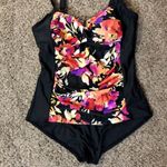 Tropical Escape  Swimsuit Womens 12 Used Floral One Piece Photo 11