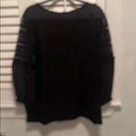 Elie Tahari  black silk lace tunic top scoop neck full sleeve $350 XL Photo 8