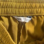 ZARA  Olive Green Wide-Leg Drawstring Pants Photo 3