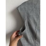 Neiman Marcus Neiman‎ Marcus Women's Gray Plaid Stretch Cap Sleeve Sheath Dress Size Large Photo 7