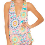 Luli Fama  Cover Up Womens Medium Sexy Back Mini Dress Tunic Tank Plunge Photo 0