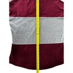 Flirtitude  Women’s NYC Velour 1/4‎ Zipper Sweatshirt Burgundy Gray Size XS Photo 4