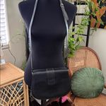 Longchamp Vintage Black Leather Adjustable Strap Crossbody Bag Photo 1