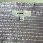 Better Be  Purple and White Striped Oversized Button Down Shirt Size Small Photo 5