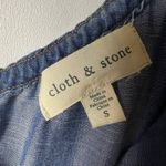 Cloth & Stone Anthropologie Miami One Shoulder Jumpsuit Shaded Chambray Ruffle S Photo 5