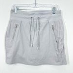 Athleta Size 4 Light Grey Mini Skort Casual Athleisure Travel Errands Comfort Photo 0