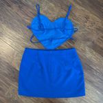 Nasty Gal NWT  Premium Diamante Heart Detail Tailored Dress in Blue Size 10 Photo 2
