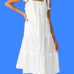 fab'rik Fab’rik Callie Tiered Midi Dress White Beachy Vacation Size Small Photo 1