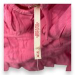 Free People  Chloe Gauzy Top Size M Pink Square Neck Long Sleeve New Photo 2