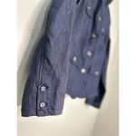 NWT G.H Bass & Co Indigo Rinse Dark Navy Bluu Denim Jacket Brown button detail‌ Blue Size M Photo 5