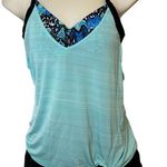 Gerry Aqua Tie Front Tank Womens S Sporty Cute Summer Vibes Blue Photo 0