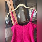 Tuckernuck MILLY Bows Romper Anya Linen tie knot Front Sleeveless Sweetheart barbie pink Photo 11