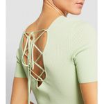 Maje NWT Ruche Vert Tie-Back MIDI Dress in Light Green Size 40/L Photo 1