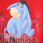 Disney Vintage 90s Eeyore Think Cheery Red Sweatshirt Photo 3