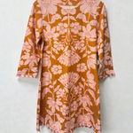 Spartina 449 NWT Island Fringe Dress McAllister Floral Vine Caramel Medium Photo 0