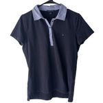 Tommy Hilfiger Size Medium Prep Collared Blue Short Sleeve Polo Shirt Photo 0