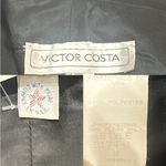 Victor Costa Vintage 1980s Black Ruched Strapless Lace Hem Gothic Cocktail Sz 6 Photo 10